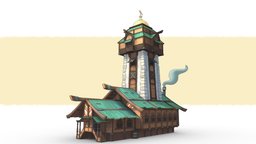Viking House 3dcoat, beautiful, casual, indiegame, vikings, handpainted, blender, blender3d, house, stylized, 3dmodel