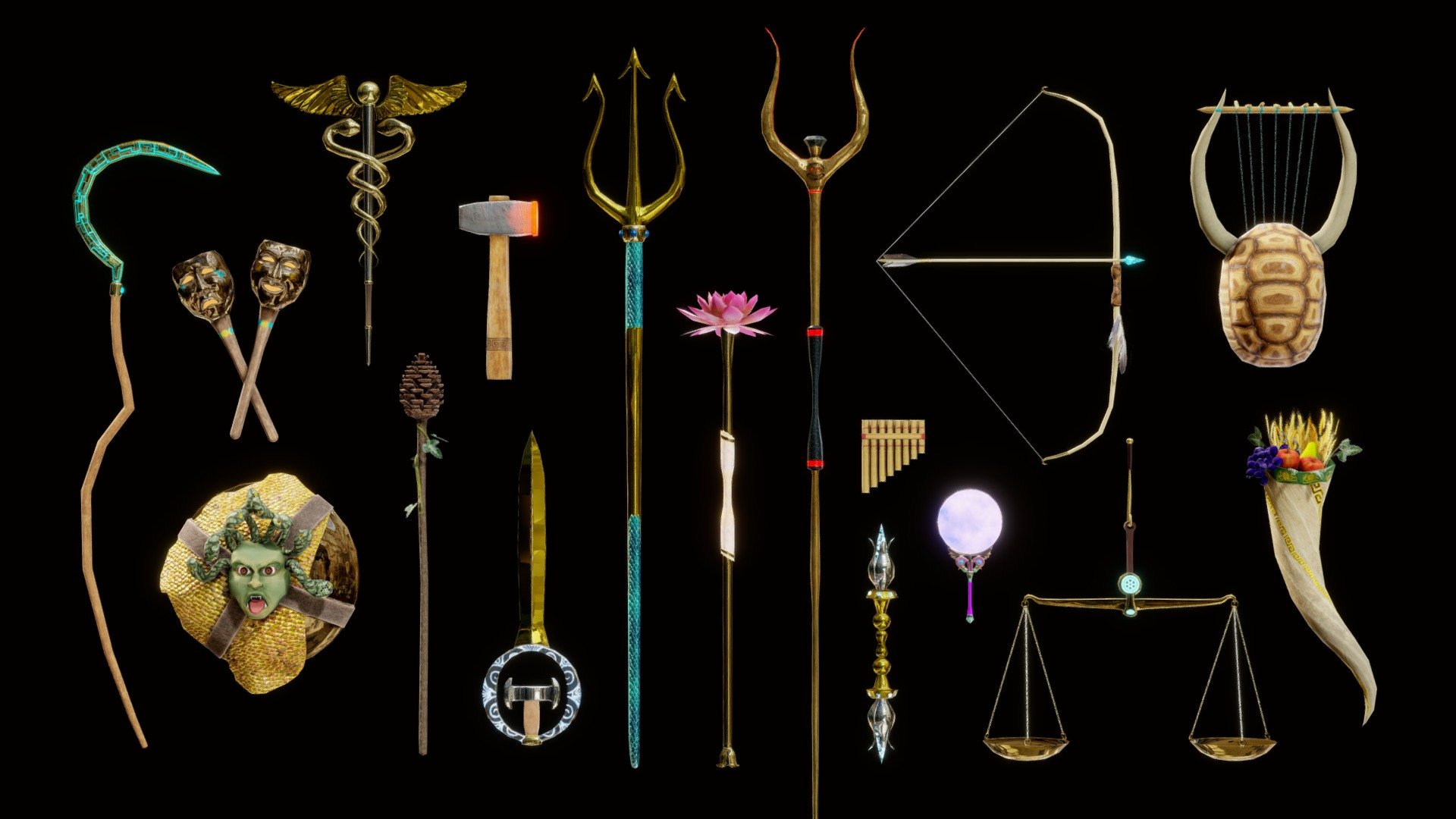 A bundle of the Greek God relics I've been uploading. A nice discount if you want them all!