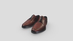 Men's Oxford Shoes fashion, up, clothes, oxford, wedding, brown, business, dress, shoes, mens, lace, handsome, wear, formal, pbr, low, poly, male, black