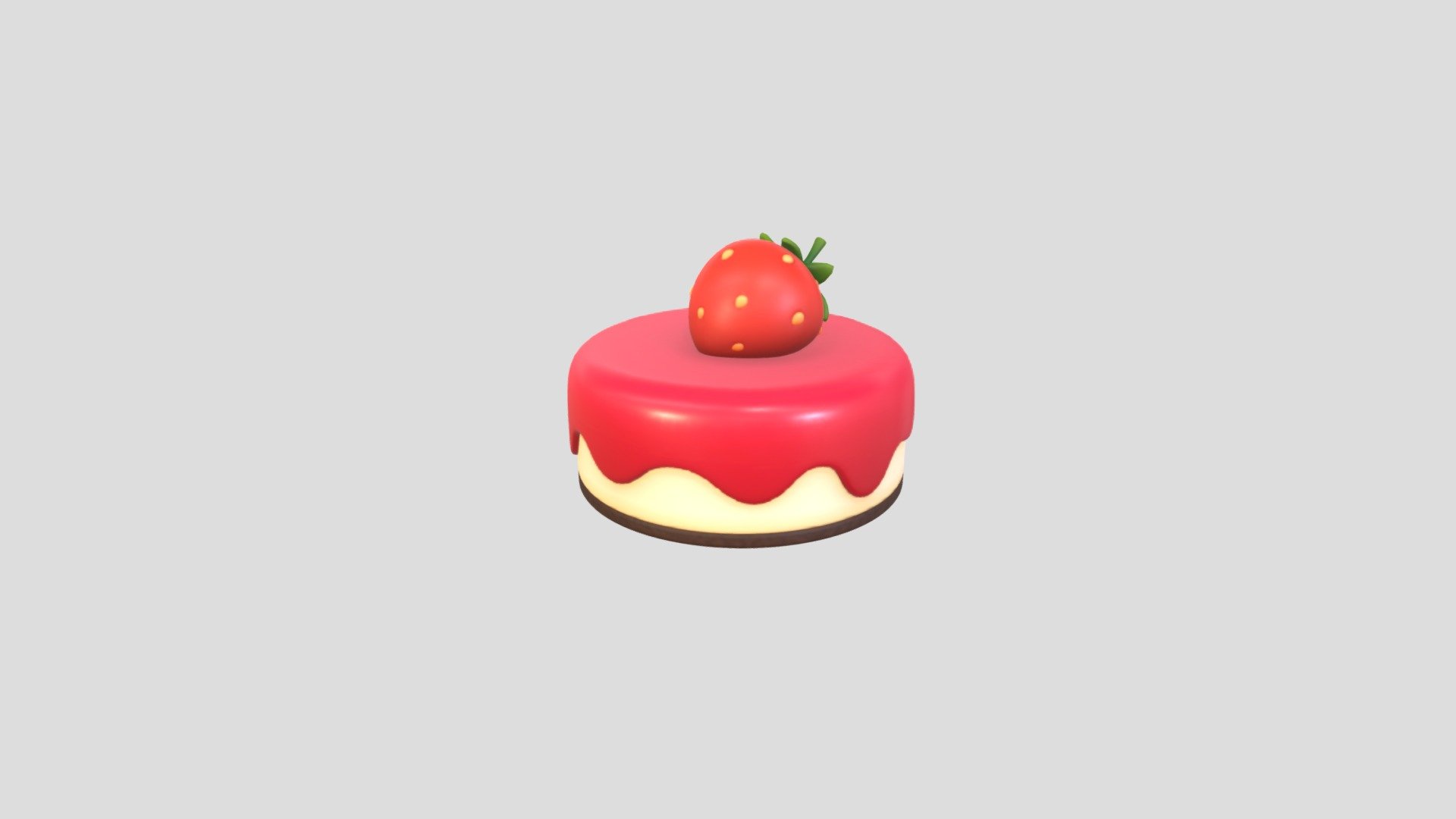 Strawberry Cheesecake 3d model.      
    


File Format      
 
- 3ds max 2023  
 
- FBX  
 
- OBJ  
    


Clean topology    

No Rig                          

Non-overlapping unwrapped UVs        
 


PNG texture               

2048x2048                


- Base Color                        

- Normal                            

- Roughness                         



3,320 polygons                          

3,435 vertexs                          
