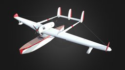 LM-328 flying boat flying, prop, aircraft, rosso, plane, boat