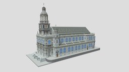 Eglise Sainte Trinite Catholic Church Paris france, eglise, notre, dame, paris, abbey, cathedral, castle, exterior, monument, catholic, landmark, gothic, roman, basilica, notre-dame, sainte, architecture, low, poly, church, trinite