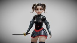 CHARACTER CUTE WOMAN BY Oscar Creativo hair, cyberpunk, woman, characterart, charactermodel, character-model, character-animation, womancharacter, rigged_model, cute_character, rigged-character, rigged-model, blenmd, rigged-and-animation, character, charactermodeling, blender3d, characterdesign, rigged, riggedcharacter, pose-ready