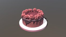 Red Velvet Gateau red, cake, scanned, gateau, velvet, drip, photogrammetry, 3dsmax, 3dsmaxpublisher, cakesburg