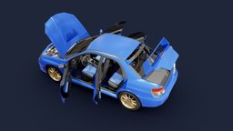 Subaru Impreza WRX STI 2006 sti, wrx, subaru, 2006, impreza, vehicle, lowpoly, car, sport
