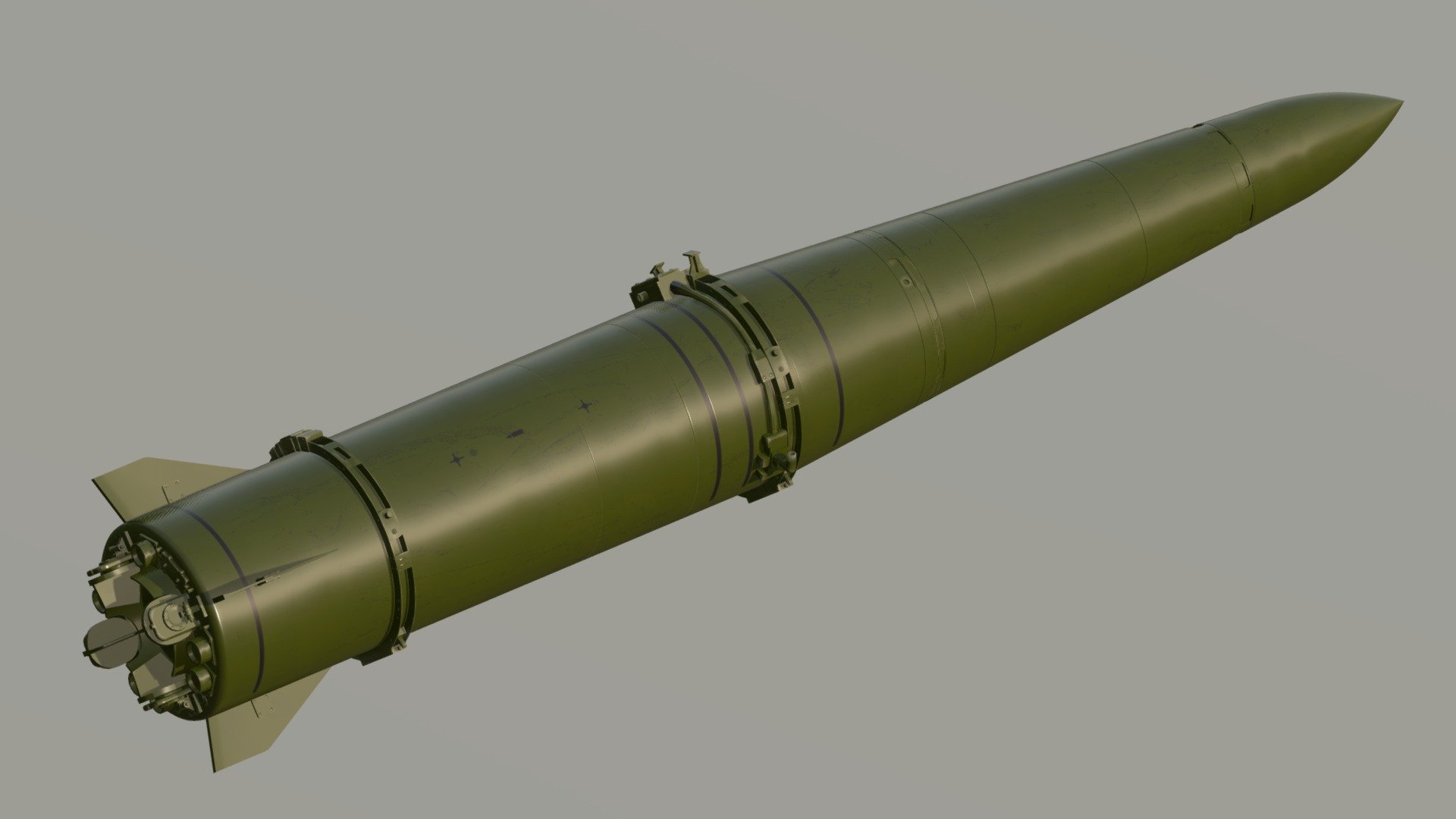 High-detailed, photorealistic Iskander missile model by 3d_molier International. Link to the model: -link removed-