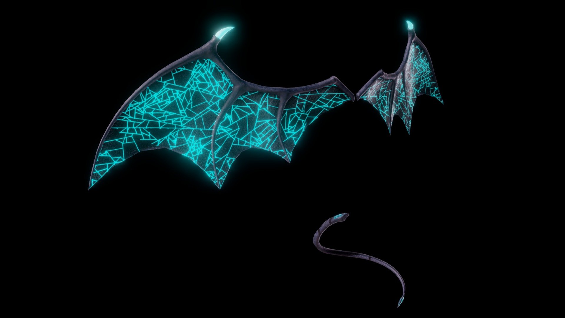 Low-poly Demon Cyber Wings and Tail.

Modeled in ZBrush, Maya.

UV mapped and textured.

Available Format: OBJ, FBX.

Thank you so much for your interest!