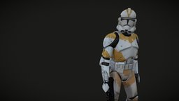 Clone trooper phase 2 212th attack battalion stormtrooper, soldier, blaster, legion, unit, republic, star-wars, revenge-of-the-sith, obi-wan-kenobi, utapau, 212th, episode3, galacticrepublic, pbr-game-ready, substancepainter, weapon, character, low-poly, helmet, military, gameasset, clone-trooper, battlefront-2, storm-trooper