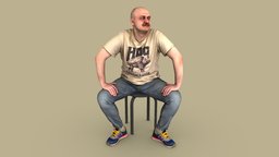 Hog Exterminator people, sitting, urban, homme, brutal, casual, mustache, parody, crowd, man, street, male, guy