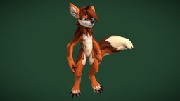 Fox sculpt, games, videogames, videogame, fox, furry, videogameart, anthropormorphic, substancepainter, handpainted, blender, gameart, animation, stylized, characterdesign, animated, fantasy, rigged, gameready