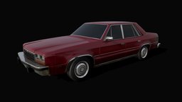 Fairheaven LT '80 - Low poly model sedan, transport, generic, low-poly-model, automotivedesign, genericvehicle, low-poly, lowpoly, car