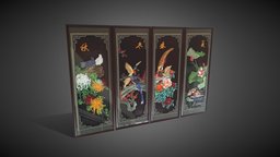 Picture - Peacock thailand, peacock, picture, pictureframe, thai, thaiart, sketchup, 3d, art, model, 3dmodel, sketchfab, thaimodel, peacockpicture, khnaithy, thai3d, omedlsaammiti, omedlcchaakkhnaithy