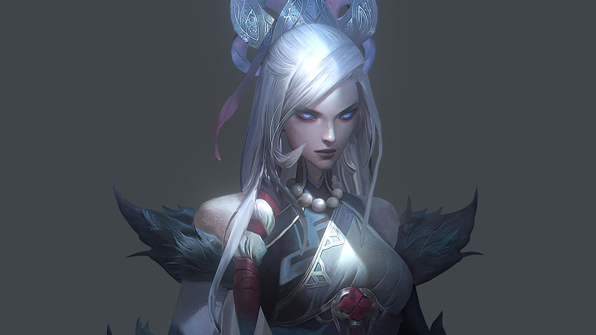 Hey!!
Kept you waiting hu?!

This is my FanArt of the skin SnowMoon Caitlyn by Alex Flores.
This is a league of legend FanArt!

https://www.artstation.com/artwork/nE96Z6
I present you the Botlane newbie nightmare!

Original 


3d Model




Of course it's not a 100% accurate model, had to adjust a lot of stuff to make it work as usual, loved Alex Flores and League of legend splash arts for a long time now :D.

Hair is still a pain to deal with with thoese model, increase polycount way too fast, lot of effort for a little reward&hellip;

Here you can find my link tree at https://linktr.ee/romelus3d

Thanks to everyone following me, love yall!

Sorry the Gun was too much to do ahaha