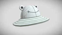 White Frog Hat hat, frog, substancepainter, substance, maya, buckethat