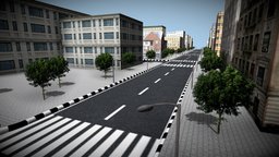 Race Track (Game Model) tree, terrain, track, buildings, road, racetrack, aw, envoironment, lowpoly, gameasset, race, gameready, abhishekwalia, indian3dartist