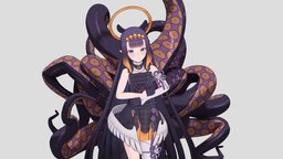Ninomae Ina'nis fanart, vtuber, anime, hololive, hololiveen, inart, ninomaeinanis, holomyth, hololive3d