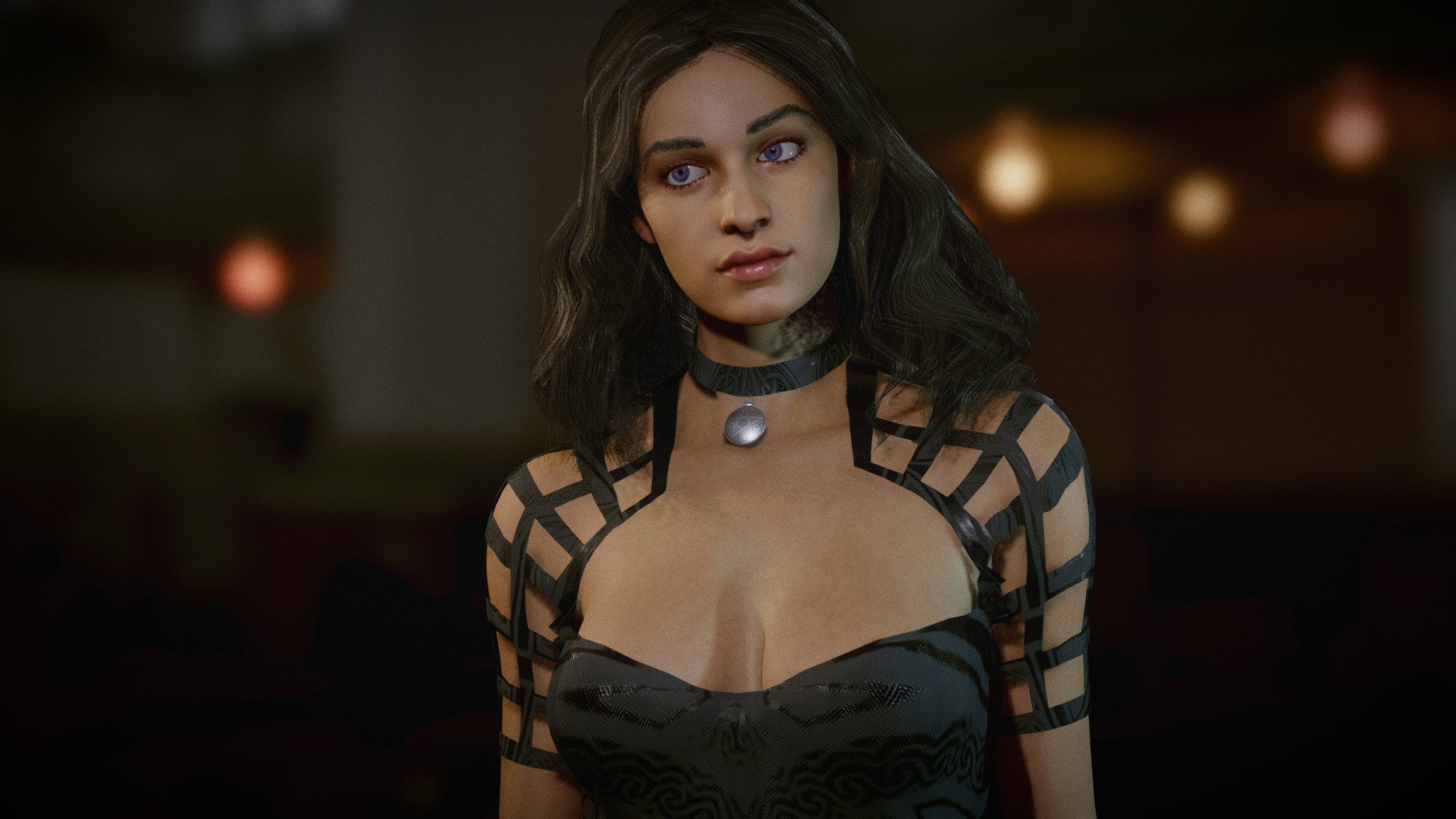 * PLEASE DOWNLOAD THE RAR INSIDE THE ADDITIONAL FILES!!!
Yennefer - Sorceress Witch fanart, Female  Girl with dress , includes. Model in Blender file. Fully rigged. SSS subsurface scattering. mixamo bone names for animation. No FBX or OBJ format, only Blend file.