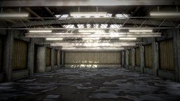 Old Warehouse (Wet Asphalt Ground) unreal, automotive, vr, ar, environment-assets, substancepainter, substance, render, unity, car, environment, rendering