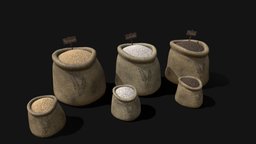 Rice Sacks food, rice, grains, grain, sacks