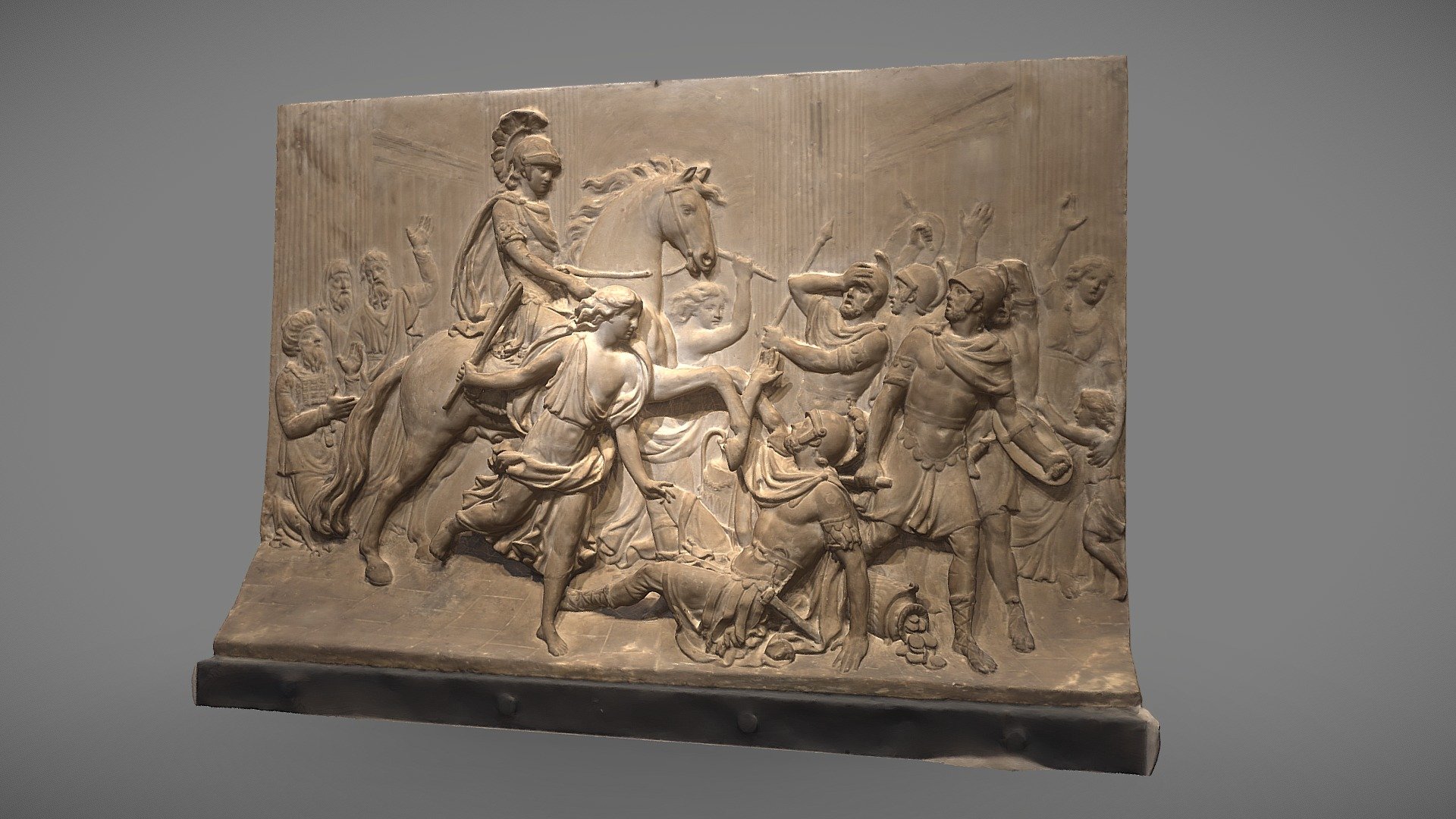 Heliodors driven out of the Temple (1791), Bertel Thorvaldsen (1770-1844), plaster. Thorvaldsens Museum (Copenhagen, Denmark). Made with Memento Beta.