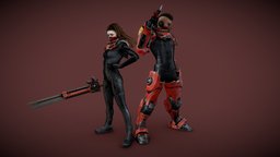 G2 Mech preview mech, warrior, lowpoly, female, sword, male, noai