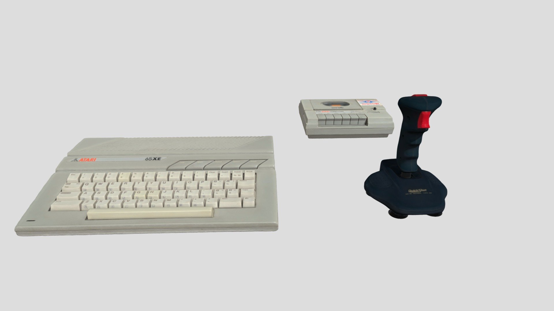The Atari 65XE computer of 1985 is one of nine 8-bit Atari microcomputer models manufactured in 1979-1987 as part of the XL and XE series. The Atari 65XE is a computer equipped with 64kB of RAM, 24kB of ROM memory, and a MOS 6502C CPU. It was manufactured in four versions, differing in the motherboard used. In the Atari 65XE, in line with the design standards of the 1980s, the main components are enclosed in a housing that also contains a four-row keyboard with a space bar in a separate line. To make the device work it was necessary to use the ports at the back to connect a monitor (or TV), a storage device (cassette tape recorder, a floppy disk drive, or a cartridge reader), and peripherals such as joysticks. The latter were based on the hand controller mechanism developed by Louis Blériot in 1909.

Manufacturer: Atari Corporation

Inv. No.: MIM1726/VII-137

Model prepared on the basis of photogrammetric measurements

Licence: CC BY-NC-SA (CC Attribution-NonCommercial-ShareAlike)
