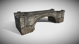 Old stone bridge wooden, brick, river, medieval, road, bricks, water, old, pedestrian, stonebridge, stone, city, wood, fantasy, village, bridge