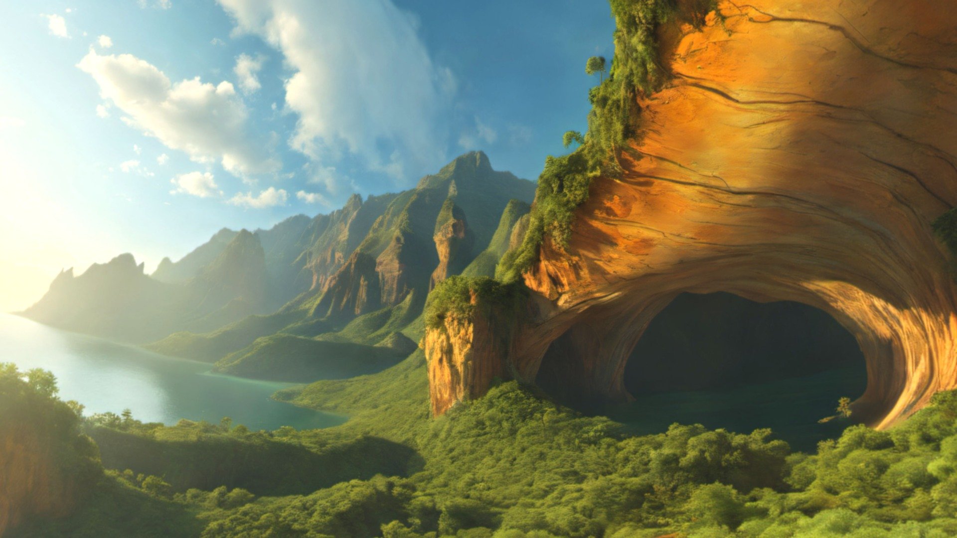 This is an 8k resolution (8192 x 4096) HDRI equirectangular panorama which will help you create 360 degrees Alien World Landscape background in different 3d software (Blender, Unreal Engine, Unity, 3dMax and many others). It is perfect for games, virtual reality, 3d renders, movies etc. The image was created with AI and edited in different 2d and 3d software to improve quality, remove seams and make it perfect for any 3d or 2d scifi project.

The image comes in 2 formats: .hdr and .jpg