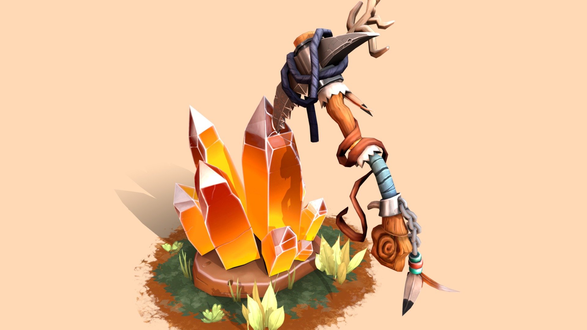 World of Warcraft inspired weapon for the course Game Art at Howest DAE.

The axe was modeled in Maya and handpainted in Substance Painter and Photoshop