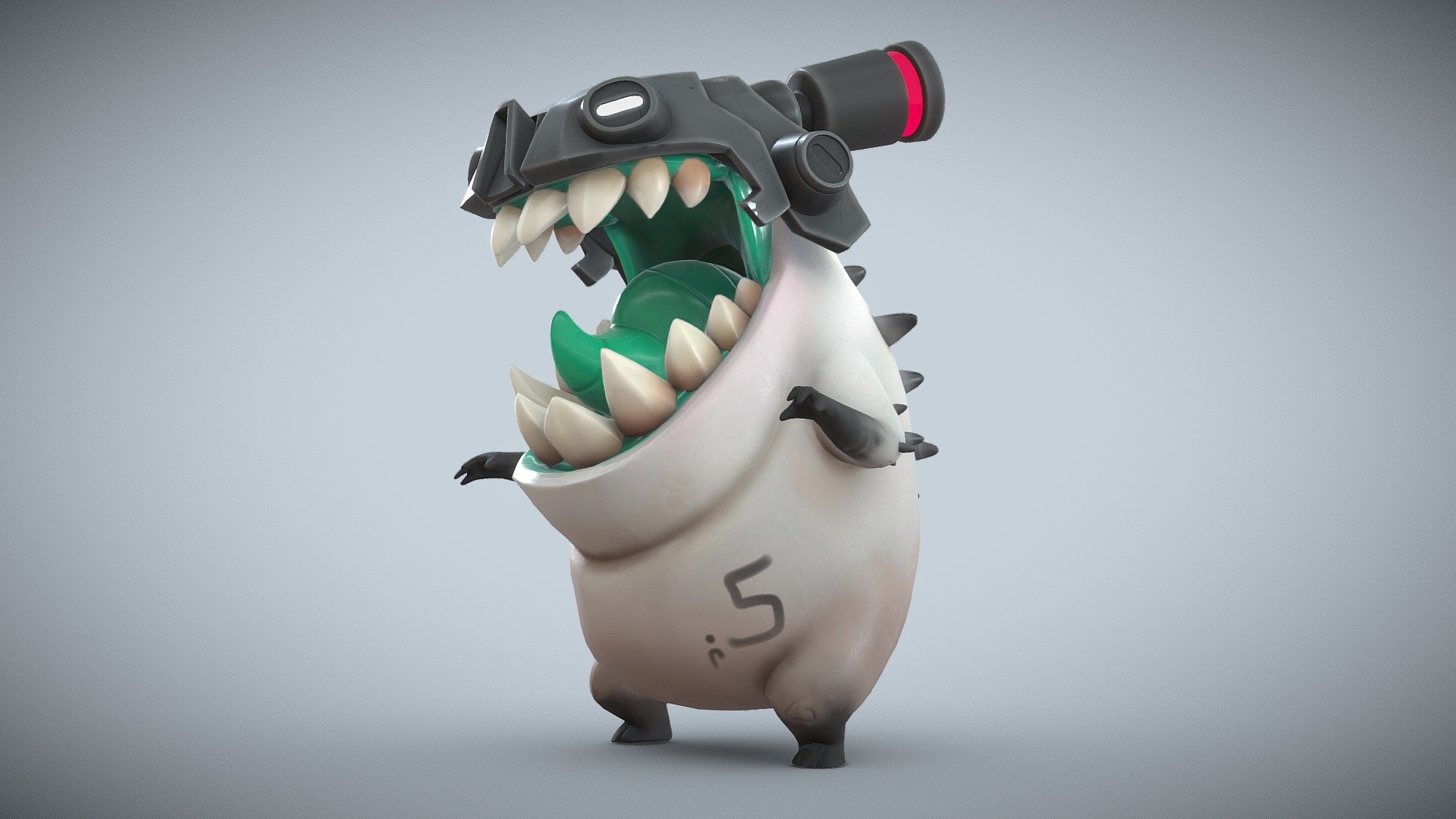 Yes, it bites!

This little gremlin based on the conept of Alexis Rives
https://www.artstation.com/artwork/nb6xO

Sculpted in ZBrush
Retopologized in Maya
Textured in Substance Painter