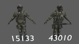 Polish Soldier Low poly poland, soldier, nato, ww3, polish-army