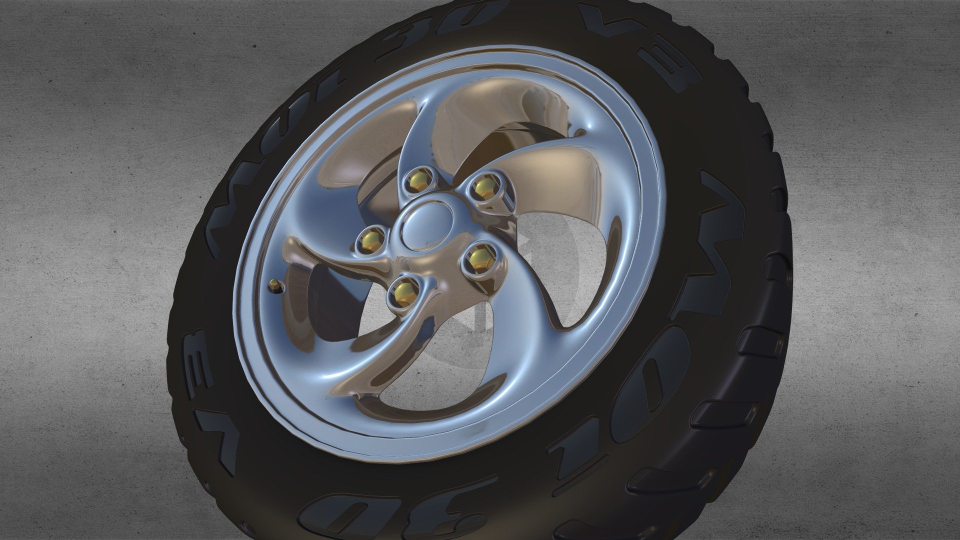 A Turbine-Style Alloy Sports Rim. Modeled in Moment of Inspiration (Moi3D). A NURBS-based tutorial can be found at: http://moi3d.com/forum/index.php?webtag=MOI&amp;msg=5470.1