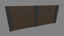 Low Poly Wooden Fence fence, gate, wooden, link, river, architect, unreal, park, barrier, color, fencing, vacation, handpainted, unity, lowpoly, gameasset, wood, gameready