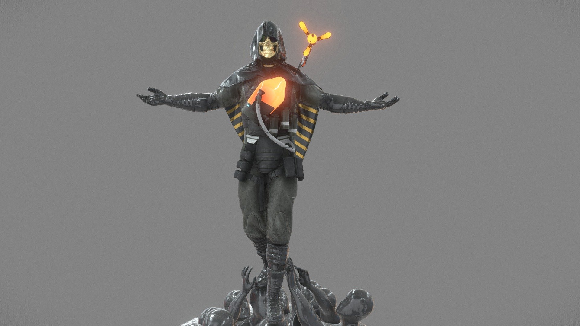 I created this for almost 60 hours but it was worth it!
Here is the speed art I did. :)

If you want to see the Rendered Version-
https://www.artstation.com/codoo

Modeling part-
https://www.youtube.com/watch?v=xokoJtyjEm8
Texturing Part
https://www.youtube.com/watch?v=iyPmk-VfeKc
I really like doing this kind of modelling so please follow to my sketchfab and SUBSCRIBE TO MY YOUTUBE CHANNEL.

Created in Blender, Zbrush and Substance Painter