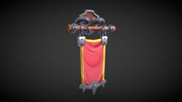 Fantasy Stylized Banner hanging, medieval, banner, blender3dmodel, low-poly-model, fantasy-gameasset, fantasyart, hanged, low-poly-blender, stylized-environment, medieval-prop, stylizedprop, substancepainter, low-poly, blender, lowpoly, blender3d, substance-painter, low, zbrush, stylized, fantasy, shield