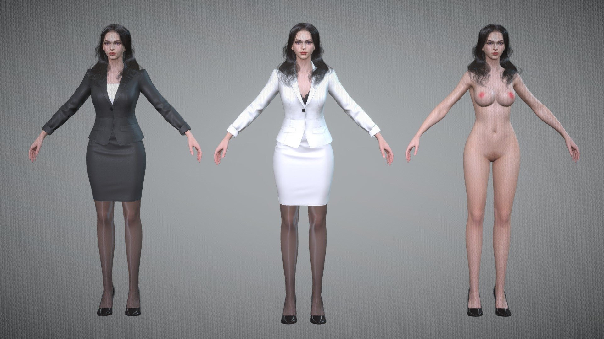 There are 8 UVs in total: Face 4096, Body 4096 Eyes 1024 Eyebrows&Eyelashes2048 clothup1024 skirt2048.The skin uses the Specular pbr texture , and the equipment part uses the metalness pbr texture .The compressed package contains the maya (2019) file, the FBX file, obj file,dae file and all the texture files.Hope you like my work~Have a nice day~