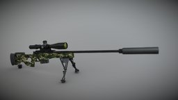 Highpoly AWM Sniper Rifle world, virtual, rifle, modern, computer, mapping, prop, sculpting, development, high-poly, warfare, sniper, graphics, substance, painter, weapon, modeling, texturing, asset, game, 3d, blender, texture, pbr, military, digital