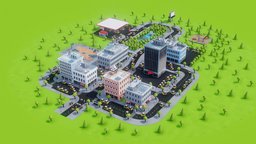 BoxyCity fun, traffic, cityscene, unityassetstore, citymodel, stylizedmodel, unity, unity3d, cartoon, car, city, building, city-props, megapolyart