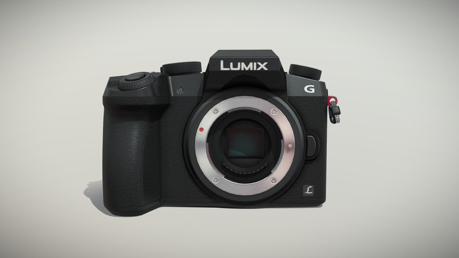 •   Let me present to you high-quality low-poly 3D model Panasonic Lumix DMC-G7 Mirrorless Micro Four Thirds Digital Camera.  Modeling was made with ortho-photos of real camera that is why all details of design are recreated most authentically.

•    This model consists of a few meshes, it is low-polygonal and it has only one material.

•   The total of the main textures is 5. Resolution of all textures is 4096 pixels square aspect ratio in .png format. Also there is original texture file .PSD format in separate archive.

•   Polygon count of the model is – 7667.

•   The model has correct dimensions in real-world scale. All parts grouped and named correctly.

•   To use the model in other 3D programs there are scenes saved in formats .fbx, .obj, .DAE, .max (2010 version).

Note: If you see some artifacts on the textures, it means compression works in the Viewer. We recommend setting HD quality for textures. But anyway, original textures have no artifacts.