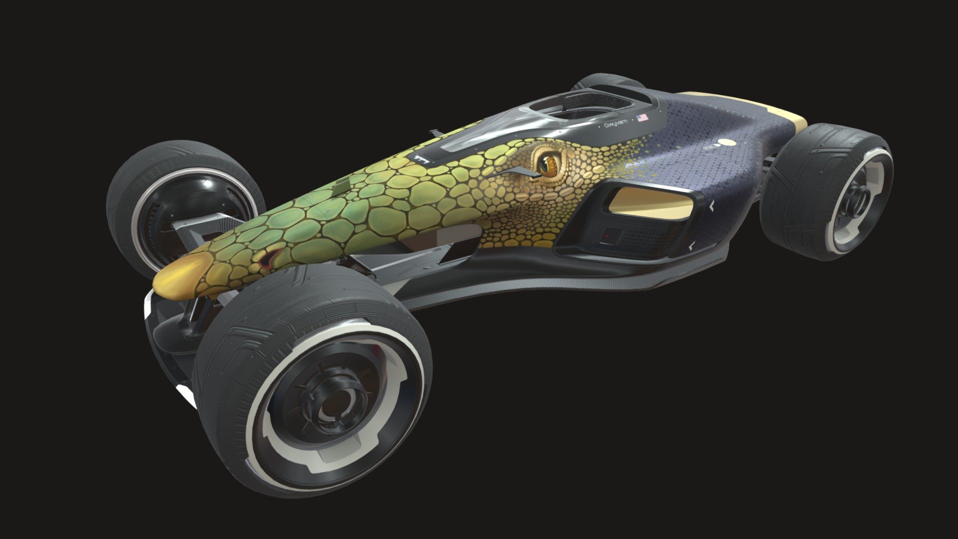 My own custom skin for my car in Trackmania (2020) made in substance painter.

Car model credit of Nadeo