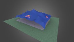 20m x 15m Freeform Stretch Tent - Redbull Brandi tent, stretch, branded, marquee