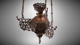 Ner Tamid Lamp lamp, memory, brass, religion, casting, 19th-century, judaica, excavations, judaism, holocaust, jews, multiculture, war, virtualmuseumsofmalopolska