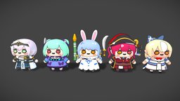 Fuwa Fuwa Hololive Gen3 Wave1 Release 1.0 chibi, vtuber, hololive, noai