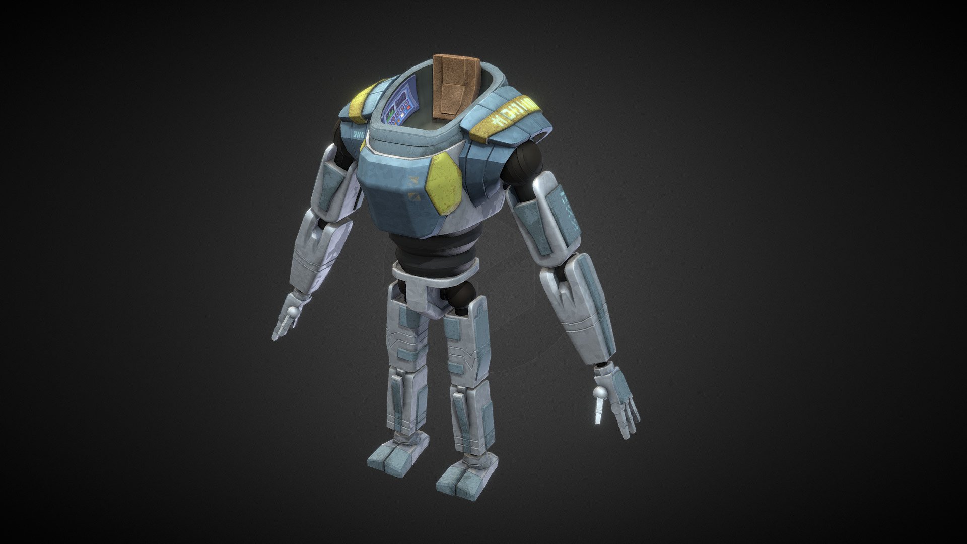Sci-Fi power suit (for Ducks&hellip;)

made for my game design / art studies.

made with: 3ds max and substance painter

for Render Tests with the Duck you can check my ArtStation:

https://www.artstation.com/bnova3dart