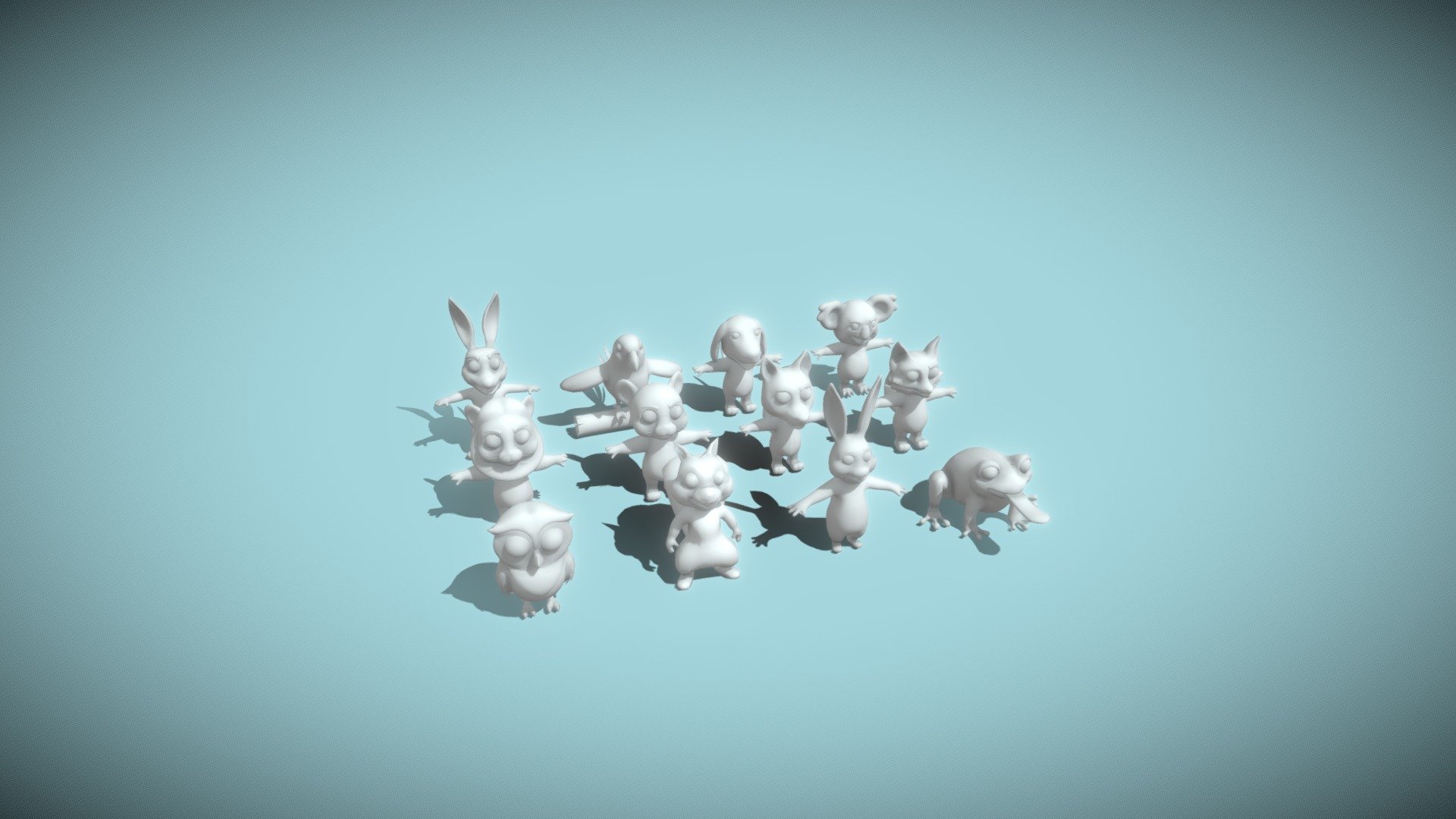 Cartoon Animals Animated and Rigged Base Mesh 12 3D Models Pack includes:  




Cartoon Owl Animated and Rigged Base Mesh 3D Model

Cartoon Squirrel Animated and Rigged Base Mesh 3D Model

Cartoon Rabbit Animated and Rigged Base Mesh 3D Model

Cartoon Frog Animated and Rigged Base Mesh 3D Model

Cartoon Ara Parrot Animated and Rigged Base Mesh 3D Model

Cartoon Lion Animated and Rigged Base Mesh 3D Model

Cartoon Tiger Animated and Rigged Base Mesh 3D Model

Cartoon Wolf Animated and Rigged Base Mesh 3D Model

Cartoon Fox Animated and Rigged Base Mesh 3D Model

Cartoon Hound Dog Animated and Rigged Base Mesh 3D Model

Cartoon Koala Animated and Rigged Base Mesh 3D Model

Cartoon Kangaroo Animated and Rigged Base Mesh 3D Model

Technical details (same for all models):  

You can purchase the model on FAB: https://www.fab.com/listings/4037530f-c580-4c51-80da-bde3b4127129