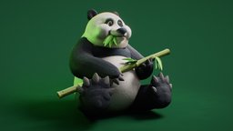 Day 24 - Body : Fat sculpt, cute, b3d, panda, fat, baked, chara, cartoon, blender, cycles, sculptjanuary19