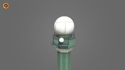 Weather Radar Tower tower, green, information, radar, suburban, weather, architecture, city, structure, building, radio