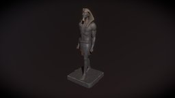 Glass Cat Studio Egyptian Man Statue substancepainter, substance