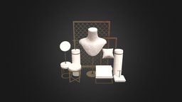 Jewelry Stand Vol 03 stand, set, visualization, jewelry, pack, display, detailed, collection, decorative, exhibition, diamond, showcase, earrings, realistic, necklace, pbr, design, ship, cycles, bracelet, stpoelten