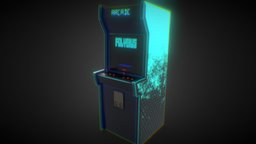 Arcade Polybius arcade, videogame, electronic, p, color, neon, machine, substancepainter, substance